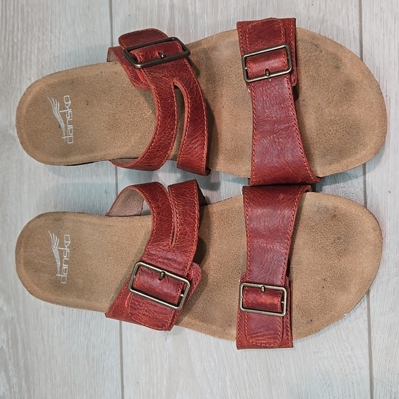 Dansko Women Leather Sandals Shoes Sz 39/8.5-9 - Picture 3 of 13